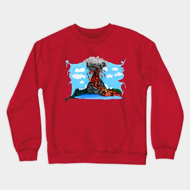 Volcano Loops Crewneck Sweatshirt by TenomonMalke